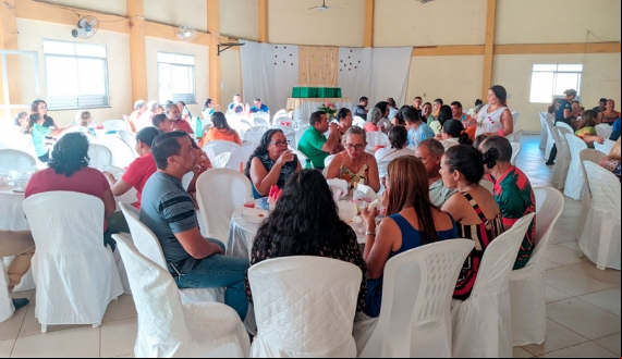 MOMENTO DE PARTILHA COM OS DIZIMISTAS DA COMUNIDADE NOSSA SENHORA DA PIEDADE